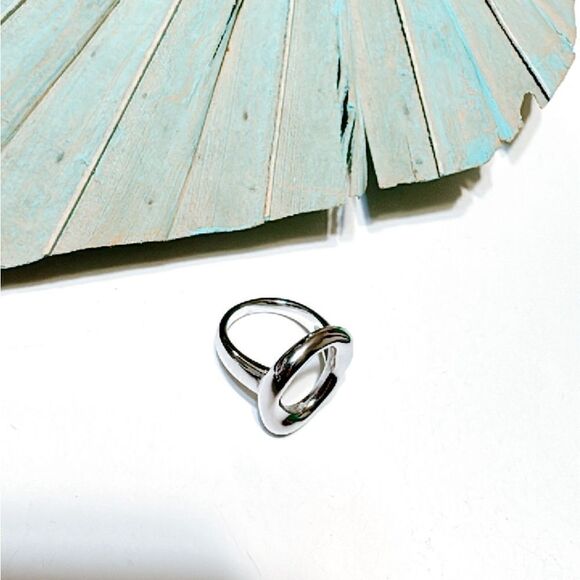 Silver geo ring M375 - Picture 3 of 4